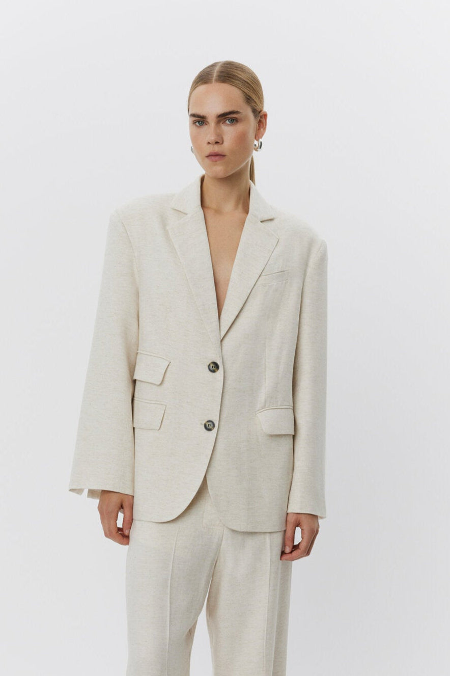 Morse Summer Tweed blazer - Pistacho Shell